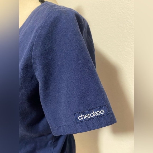 Cherokee Women’s Scrub Top Workwear Blue Size XS - Picture 3 of 6
